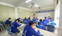 Vietnam Manpower Workers Prepare for Welder Theory Test to Pursue Career Opportunities in Romania