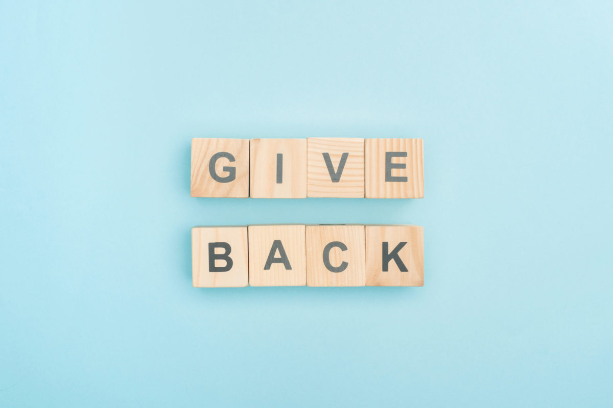 The art of giving and learning to give back