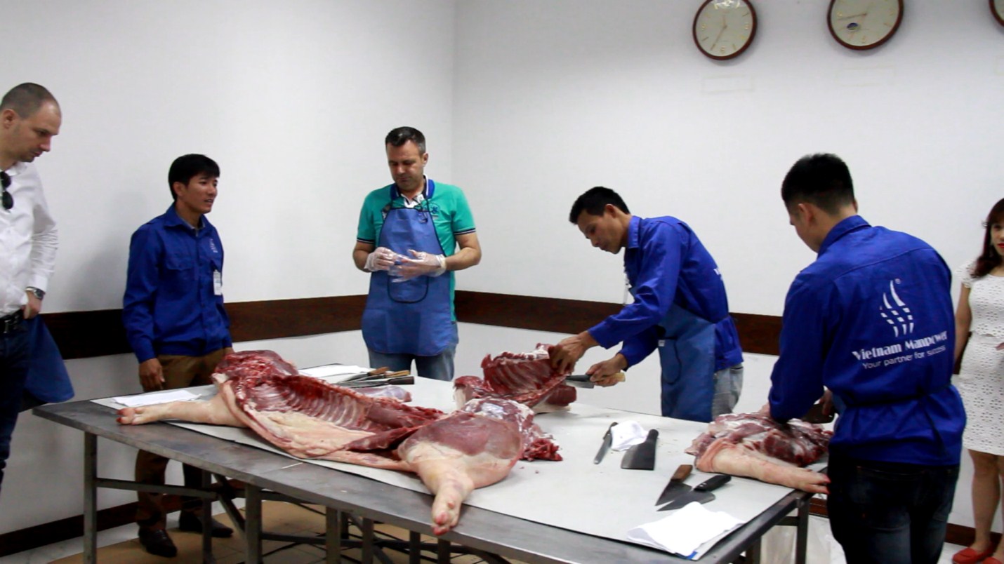 Marifor - the largest meat processing and supply chain in Romania cooperated with Vietnam Manpower in recruiting butchers and food packaging workers